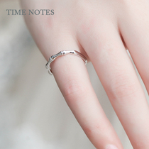 Silver tail ring female pinky single 925 silver index finger open joint ring female Japan and South Korea simple Tanabata couple ring