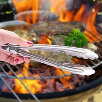 Large size lengthened stainless steel anti-burn clip metal shank Food clip Barbecue Nip Baking Steak Bread Cracker