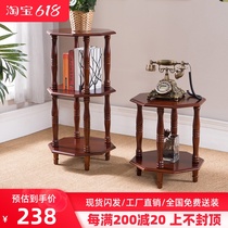 American solid wood flower shelf Flower Several indoor floor wooded shelf balcony Multi-floor European-style Phone Several special prices