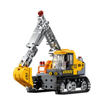 Audi double drill remote control Lego building block excavator assembly educational toy 10 year old boy birthday gift children