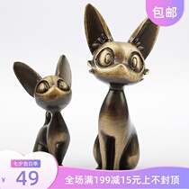 Nordic light luxury brass handle Chest of drawers door single hole Original animal series door handle ins Bronze handle