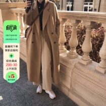 HTBT upgrades custom 2022 winter new double - sided cashmere coat woman with wool clothes