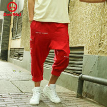 DEVIL NUT demon Tide brand men and women couples China Red New Year red big red pants AOL SNT