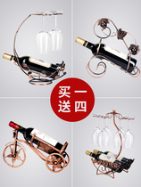 Carry creative wine rack ornaments wine cabinet decorations Household upside-down wine glass rack Wine rack modern and simple