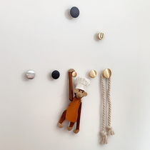 Brass adhesive hook Nordic decorative ins cloakroom single hook Wall Wall wall hanging non-hole porch bathroom mushroom hook