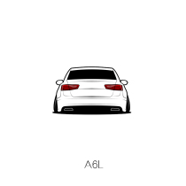 Suitable for Audi A6L low-lying car scratch model stickers car friends will Personalized car stickers customized HF Silhouette