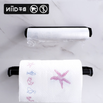 Punch-free kitchen tissue rack Wall wall-mounted roll paper tube napkin paper nail-free paste storage storage Nordic
