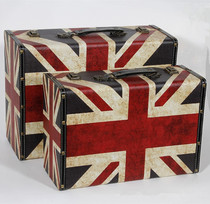 Retro Suitcases Mens Clothing Shop Window Props Photography Props Box Coffee Shop Swing Pieces Decorate Leather Case Beauty Chen Crate