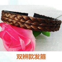 Wig female braids hair hair twist braids hair band wide non-slip with teeth Korean version of fashion pressure hair ring braids head band