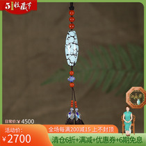 High value for money barrel bead pendant moisturizing jade edge natural no optimisation high porcelain high blue turquoise pine stone pendant handlebar piece 31g