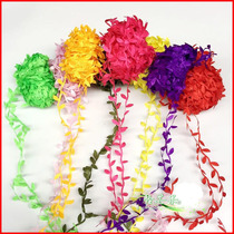 Kindergarten classroom decoration sling leaf Vine rope simulation flower rattan hanging ornaments handmade wreath rattan leaf rope 20 meters