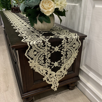 Lace TV cabinet table cloth European coffee table table table table flag American dressing table makeup table net gauze dust cover cloth