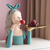 Creative Bubble Girl Personality Fruit Pan Eurostyle Fashion Accessories Trays Home Living Room Tea Table Fruit Tray Hem