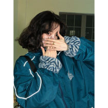 Two sides dressed with zebra stripes coat woman 2021 spring new small fresh loose retro glistening thickened cotton clothing Chauga