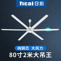 Rikai 80 inch 2 m strong industrial ceiling fan super wind industrial fan commercial workshop restaurant warehouse factory
