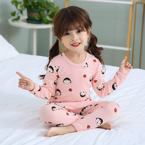 Children's pure cotton lingerie suit girl full cotton thick children autumn clothes baby baby girl keep warm girl