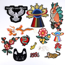 Large cloth stickers cartoon animal clothes patch down down jacket jeans sequins fashion decoration repair hole decals