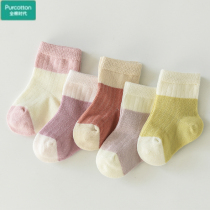 Cotton era baby socks spring and autumn pure cotton winter baby summer thin section boneless new baby 0-6 months 1 year old 2 middle