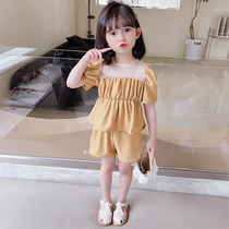 Girls Summer Suit 2022 New Trendy Womens Clothes Children Clothing Nets Red Ocean Summer Clothing Two Sets