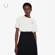FRED PERRY ladies T-shirt 2021 autumn new casual round neck short sleeve wheat ear embroidered cotton body shirt G1142