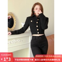6 Fold Clear Cabin Extractable Wearing Inner Hitch Black Manicure Slim Fit Slim Fit Jacket Woman Autumn Winter Design Sensation Blouse