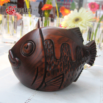 Cute big eye fish Lucky Money Bank Bank birthday gift wooden home furnishings Creative Gift Piggy Bank crafts
