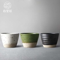 Pick to Liju Japanese coarse pottery tea cup small tea cup Cup Cup Cup Cup Single Cup Master Cup retro kung fu tea set