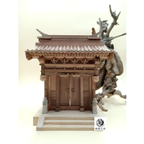 Dou beam type hanging flower door assembly model Chinese DIY ancient building Tenon teaching tools ornaments