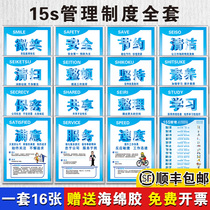 15S Management System factory workshop safety production management system brand warehouse Enterprise slogan fire safety supervision