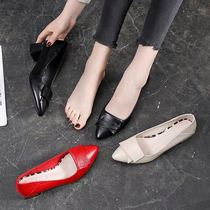 M shop medium heel comfortable single shoes 676