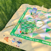 Zuo Xiandun Road cartoon cute tablecloth waterproof tea table cloth dining table cloth dormitory book tablecloth decoration picnic cloth