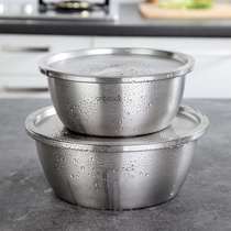 Hot bottle special basin Stainless steel basin with lid Home kitchen egg bowl set and basin Vegetable soup basin