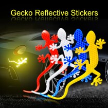 Electric car sticker reflective gecko 3D three-dimensional creative car tail decoration products body scratch cover sticker