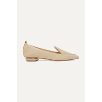 Classic Style] Nicholas Kirkwood Feminine Beige Leather Pointed Flat Bottom Shoes NAP Quite