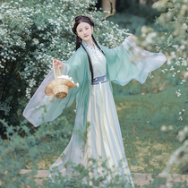 Chi Xia Jinghuanyuan: Huanlijin waist skirt big sleeve shirt four-piece original improvement Hanfu Jade Hairpin