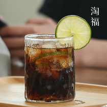 Heat-resistant transparent glass water Cup for men and women household tea cup Simple beverage cup Coke Cup creative personality portable