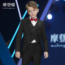 Modern Meow Kids Dress Classic Tuxedo Suit Boys Handsome Walking Show Piano Costume Wedding Suit