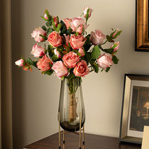 New red rose flower emulation flower insertion fake high-end silk flower living room placement bundle floor advanced home indoor wedding