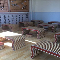 Antique training Chinese school desks and chairs private school table kindergarten go calligraphy tea art low table tatami tea table