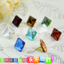 8 colors 8 grain square prismatic surface bright drill nail wall press stud wall nail working word color nail creative cork big head figure nail