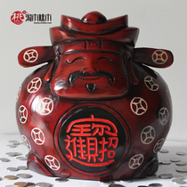Solid wood Merchants Caixity Deposit Money Pot Swing Pieces Creative Gift Crafts Opening Gifts Wood Coin Slot Savings Jar
