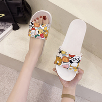 Slippers Women 2022 New Cartoon Cute Summer Exterior Wearing Indoor Non-slip Bath Flat Bottom Soft Bottom House Cool Tug