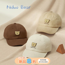 Nido Bear 2022 Children Hat Spring Autumn Male And Female Child Hat Baby Duck Tongue Cap All Season Windproof Baby Baseball Cap