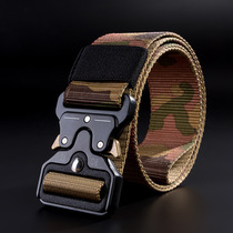 Tactical belt male special forces Black Hawk training multi-function military fan outdoor camouflage Cobra canvas nylon belt