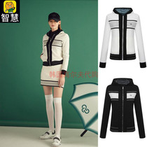 South Korean MCKAYSON golf suit jacket woman 21 autumn golf zipped to cap knit fashion jacket