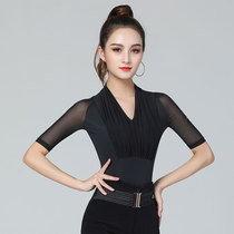 Dampao womens Latin dance one-piece dress training suit professional body practice Courtesy National Standard Ballroom Morden Dance blouses