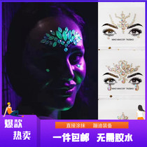 Music Festival eyebrow patch forehead diamond party makeup eye face luminous diamond face drill face drill paste Net Red jewelry European and American model