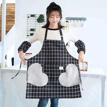 Erasable hand skirt cotton kitchen cotton linen apron women fashion cotton coat waterproof and oil-proof cake skirt