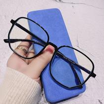 Korean glasses frame ins Wind plain face retro round face anti blue light anti radiation myopia glasses female big face