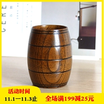 New solid wood whole wooden water cup beer glass beer glass beverage milk juice cup office household wooden cup